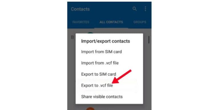 How to Export the Contact File in Samsung Galaxy J3