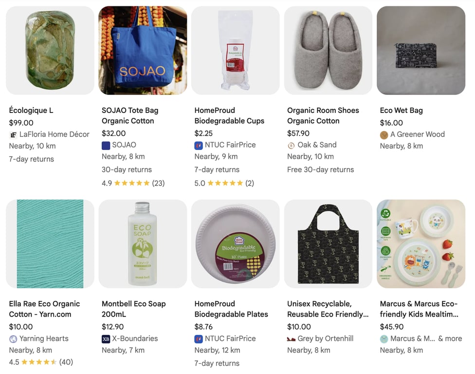 Ecofriendly and sustainable products